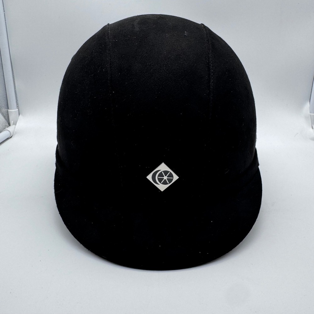 Charles Owen JR8 Black Microfiber Suede Equestrian Riding Helmet 6 7/8 56cm